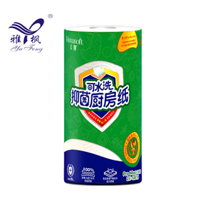 TAD เยื่อไม้เวอร์จิน 2Ply แบคทีเรียนำมาใช้ใหม่ผ้าขนหนูกระดาษล้างทำความสะอาดได้ครัวเนื้อเยื่อกระดาษผ้าขนหนู