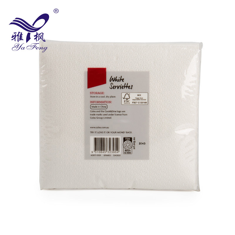 เนื้อเยื่อ Serviette โรงงานจีน 1/4 ผ้าเช็ดปากกระดาษสี