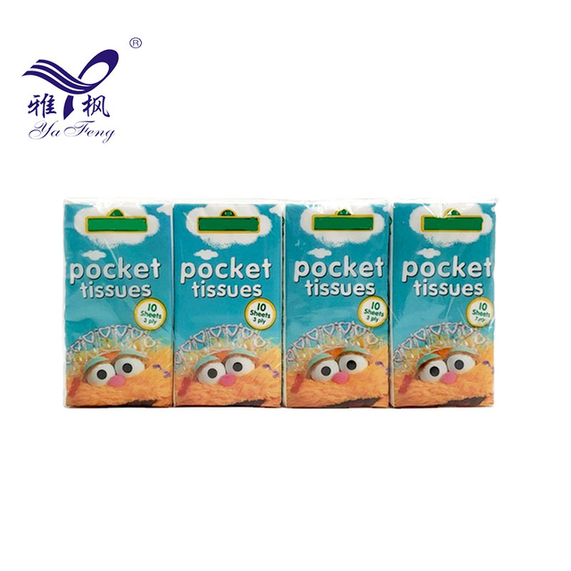 โลโก้ที่กำหนดเอง 3ply Virgin Wood Pulp Pocket Tissue กระดาษทิชชู 