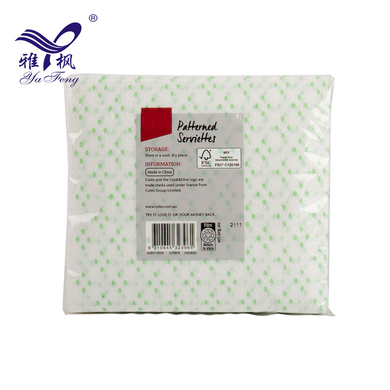 เนื้อเยื่อ Serviette โรงงานจีน 1/4 ผ้าเช็ดปากกระดาษสี