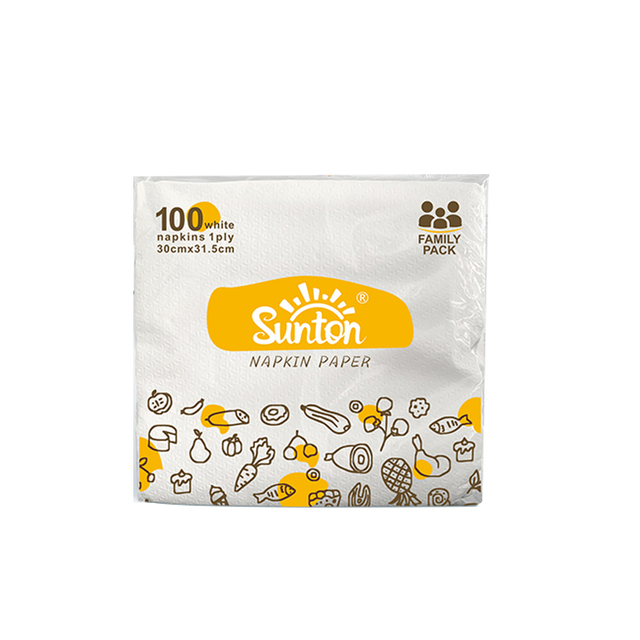 ขายส่งผ้าเช็ดปากที่กำหนดเอง Serviettes 1ply 100 แผ่น 