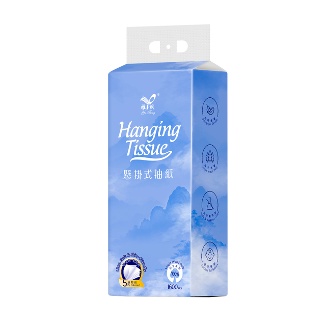 การออกแบบใหม่ขายส่ง 5 ชั้นแขวนจ่ายเนื้อเยื่อเยื่อไม้บริสุทธิ์นุ่มและดูดซับ